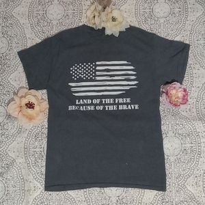 "Land of the free" gray  shirt